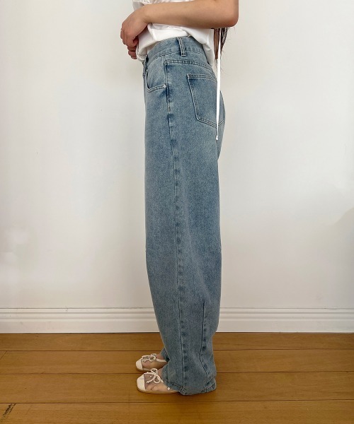 by muni:r(バイ ムニール)の「ウォッシングルーズデニム(デニムパンツ・レディース・ブルー・SMALL/MEDIUM)」の19枚目の写真