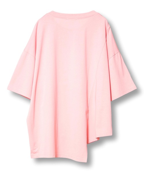 OSMOSIS（オズモーシス）の「アシンメトリーTシャツ（Tシャツ/カットソー・レディース・ブラック/ピンク/ホワイト・ONE SIZE）」の19枚目の写真
