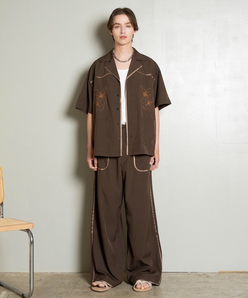 Forte（フォルテ）（フォルテ）の「West Side Modern Side Line Slacks/サイドラインワイドスラックス/セットアップ/洗える（その他パンツ・メンズ・ブラック/ブラウン・MEDIUM/LARGE）」の8枚目の写真