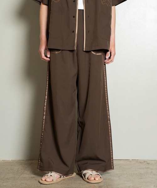 Forte（フォルテ）（フォルテ）の「West Side Modern Side Line Slacks/サイドラインワイドスラックス/セットアップ/洗える（その他パンツ・メンズ・ブラック/ブラウン・MEDIUM/LARGE）」の18枚目の写真