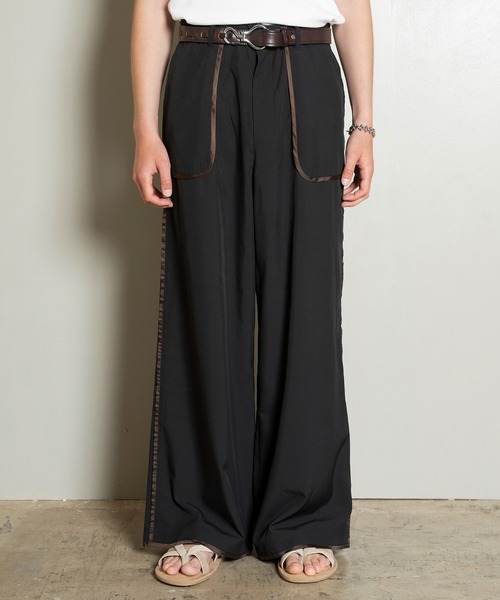 Forte（フォルテ）（フォルテ）の「West Side Modern Side Line Slacks/サイドラインワイドスラックス/セットアップ/洗える（その他パンツ・メンズ・ブラック/ブラウン・MEDIUM/LARGE）」の14枚目の写真