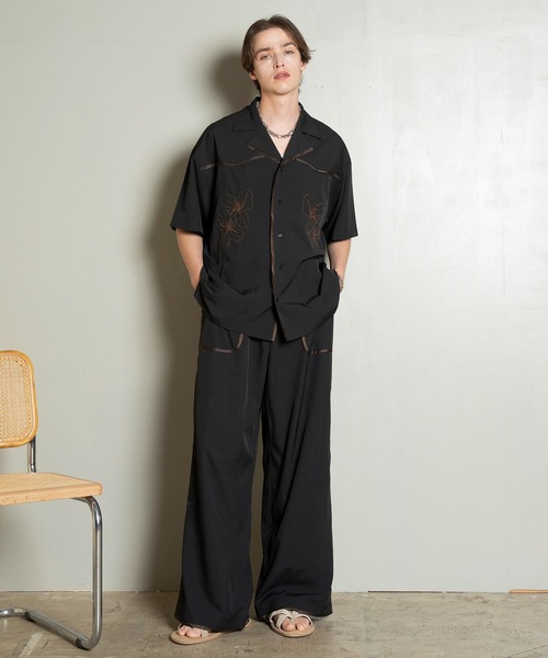Forte（フォルテ）（フォルテ）の「West Side Modern Side Line Slacks/サイドラインワイドスラックス/セットアップ/洗える（その他パンツ・メンズ・ブラック/ブラウン・MEDIUM/LARGE）」の13枚目の写真