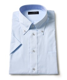 TETE HOMME（テットオム）の「形態安定 吸水速乾 T/Cボタンダウンドレスシャツ / 半袖ビジネスシャツ（ビジネスシャツ）」