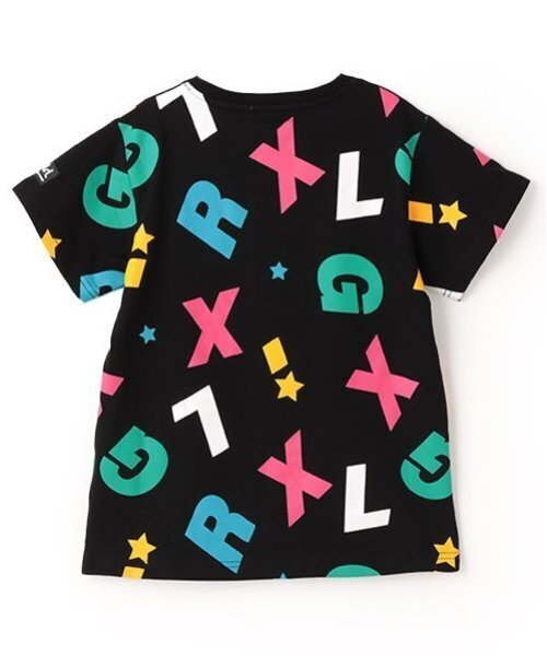 X-girl Stages(エックスガールステージス)の「カラフルロゴ総柄半袖Tワンピース(ワンピース・キッズ・ブラック/オフホワイト/レモンイエロー・140cm/110cm/130cm/80cm/90cm/100cm/120cm)」の10枚目の写真