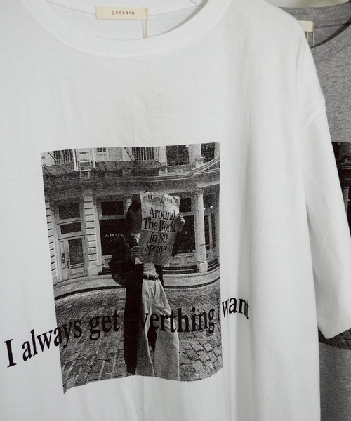 gossara(ゴサラ)の「プリントロゴTシャツ(Tシャツ/カットソー・レディース・グレー/ホワイト/ブラック・FREE)」の13枚目の写真