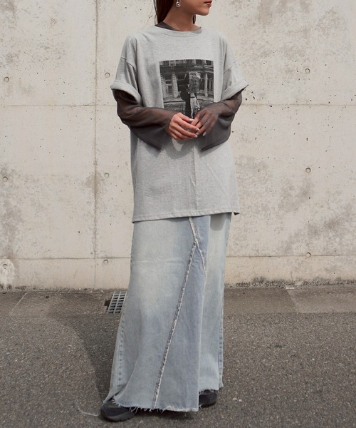 gossara(ゴサラ)の「プリントロゴTシャツ(Tシャツ/カットソー・レディース・グレー/ホワイト/ブラック・FREE)」の11枚目の写真