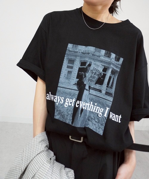 gossara(ゴサラ)の「プリントロゴTシャツ(Tシャツ/カットソー・レディース・グレー/ホワイト/ブラック・FREE)」の14枚目の写真
