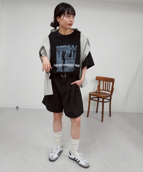 gossara(ゴサラ)の「プリントロゴTシャツ(Tシャツ/カットソー・レディース・グレー/ホワイト/ブラック・FREE)」の16枚目の写真
