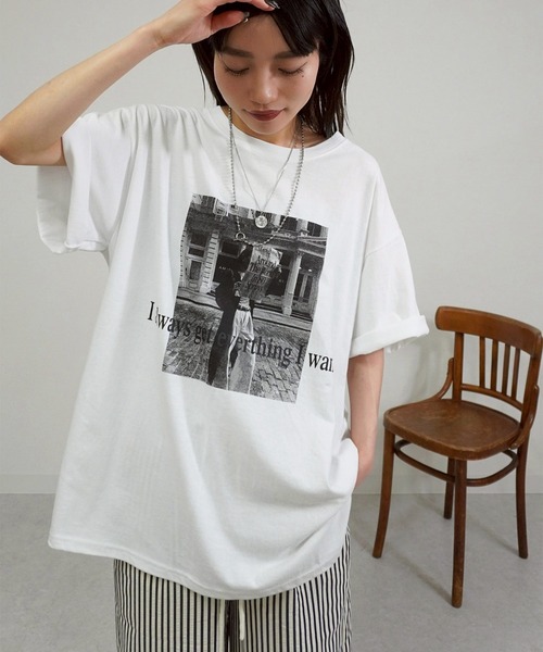 gossara(ゴサラ)の「プリントロゴTシャツ(Tシャツ/カットソー・レディース・グレー/ホワイト/ブラック・FREE)」の21枚目の写真