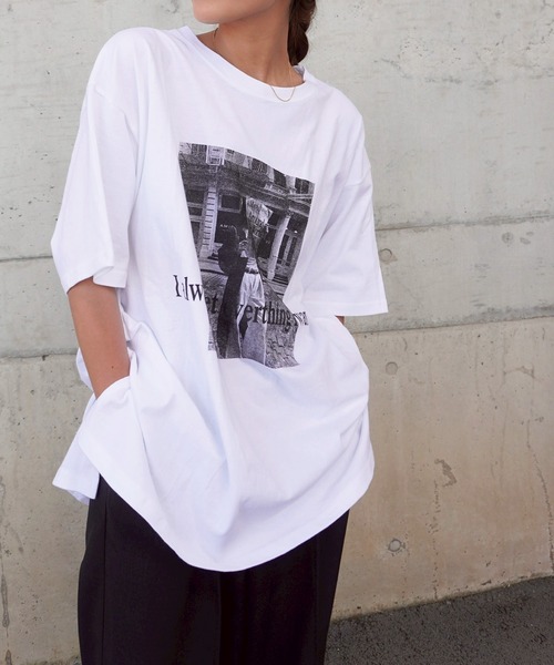 gossara(ゴサラ)の「プリントロゴTシャツ(Tシャツ/カットソー・レディース・グレー/ホワイト/ブラック・FREE)」の19枚目の写真