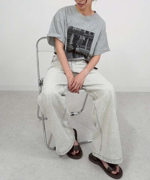 gossara(ゴサラ)の「プリントロゴTシャツ(Tシャツ/カットソー・レディース・グレー/ホワイト/ブラック・FREE)」の22枚目の写真