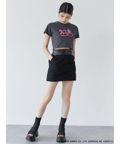 MURUA(ムルーア)の「【メロクロコラボ】クロップドTシャツ(Tシャツ/カットソー・レディース・ブラック/ホワイト・FREE)」の8枚目の写真