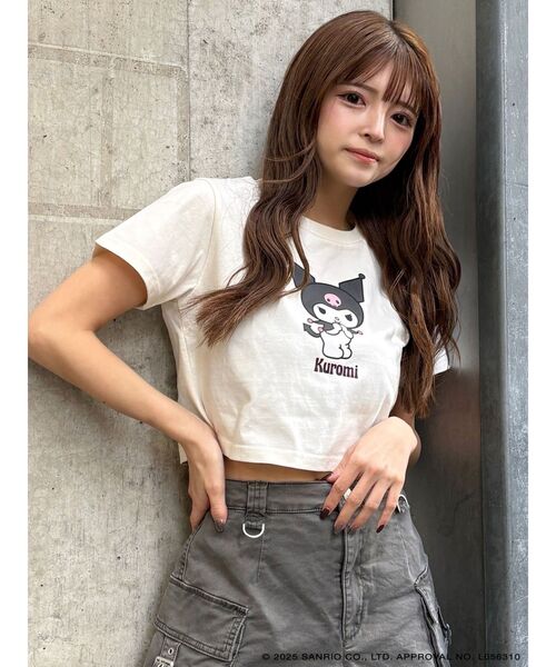 MURUA(ムルーア)の「【メロクロコラボ】クロップドTシャツ(Tシャツ/カットソー・レディース・ブラック/ホワイト・FREE)」の10枚目の写真