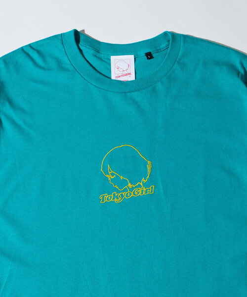 TOKYOGIRL（トーキョーガール）の「【25色展開/2サイズ】TOKYOGIRL/東京ガールロゴTEE（Tシャツ/カットソー・レディース・ブラック/グリーン系その他2/ボルドー/ダークブラウン/ホワイト/ピンク/ライム/グリーン/ライトグレー/パープル系その他/キャメル/オレンジ/イエロー/パープル/ブルー系その他/ネイビー/ミント/サンドベージュ/グリーン系その他/ライトグリーン/ローズ/ブルー/チャコールグレー/グレー/スカイブルー・MEDIUM/LARGE）」の12枚目の写真