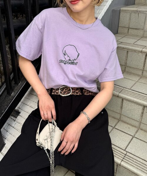 TOKYOGIRL（トーキョーガール）の「【25色展開/2サイズ】TOKYOGIRL/東京ガールロゴTEE（Tシャツ/カットソー・レディース・ブラック/グリーン系その他2/ボルドー/ダークブラウン/ホワイト/ピンク/ライム/グリーン/ライトグレー/パープル系その他/キャメル/オレンジ/イエロー/パープル/ブルー系その他/ネイビー/ミント/サンドベージュ/グリーン系その他/ライトグリーン/ローズ/ブルー/チャコールグレー/グレー/スカイブルー・MEDIUM/LARGE）」の19枚目の写真