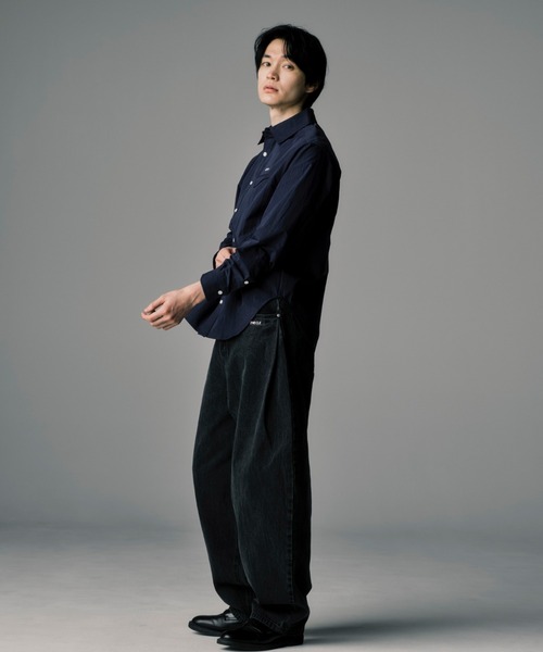THE CLE(ザクレ)の「BUGGY BALLOON DENIM / バギーバルーンデニム【バギー】【バルーン】 ワイドデニム デニムパンツ ジーンズ メンズ(デニムパンツ・メンズ・ブラック・SMALL/MEDIUM/LARGE)」の5枚目の写真