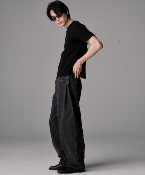THE CLE(ザクレ)の「BUGGY BALLOON DENIM / バギーバルーンデニム【バギー】【バルーン】 ワイドデニム デニムパンツ ジーンズ メンズ(デニムパンツ・メンズ・ブラック・SMALL/MEDIUM/LARGE)」の13枚目の写真