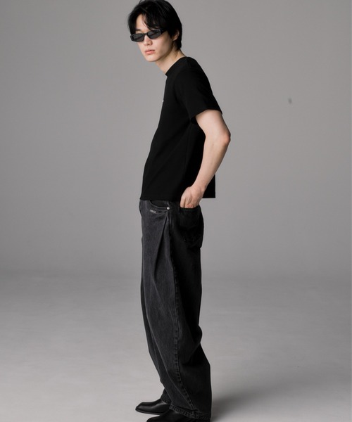 THE CLE(ザクレ)の「BUGGY BALLOON DENIM / バギーバルーンデニム【バギー】【バルーン】 ワイドデニム デニムパンツ ジーンズ メンズ(デニムパンツ・メンズ・ブラック・SMALL/MEDIUM/LARGE)」の11枚目の写真
