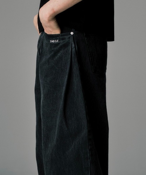 THE CLE(ザクレ)の「BUGGY BALLOON DENIM / バギーバルーンデニム【バギー】【バルーン】 ワイドデニム デニムパンツ ジーンズ メンズ(デニムパンツ・メンズ・ブラック・SMALL/MEDIUM/LARGE)」の4枚目の写真