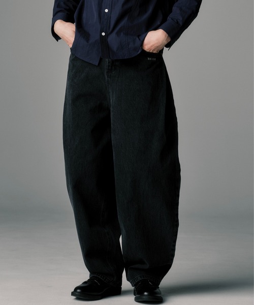 THE CLE(ザクレ)の「BUGGY BALLOON DENIM / バギーバルーンデニム【バギー】【バルーン】 ワイドデニム デニムパンツ ジーンズ メンズ(デニムパンツ・メンズ・ブラック・SMALL/MEDIUM/LARGE)」の3枚目の写真