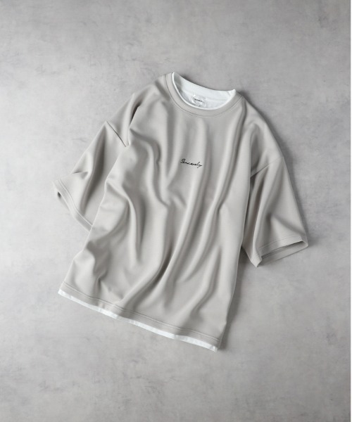Right-on(ライトオン)の「NEOSARTIC(ネオサーティック)【メンズ】フェイクレイヤードTシャツ(Tシャツ/カットソー・メンズ・ライトベージュ/ブラック/ブルー・L/XL/M)」の3枚目の写真