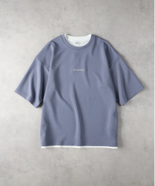 Right-on(ライトオン)の「NEOSARTIC(ネオサーティック)【メンズ】フェイクレイヤードTシャツ(Tシャツ/カットソー・メンズ・ライトベージュ/ブラック/ブルー・L/XL/M)」の4枚目の写真