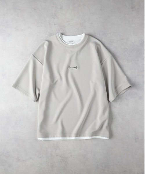 Right-on(ライトオン)の「NEOSARTIC(ネオサーティック)【メンズ】フェイクレイヤードTシャツ(Tシャツ/カットソー・メンズ・ライトベージュ/ブラック/ブルー・L/XL/M)」の6枚目の写真
