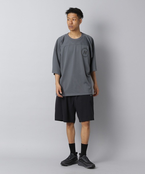 NUMERALS(ヌメラルズ)の「【NUMERALS】メッシュフットボールTシャツ(Tシャツ/カットソー・メンズ・グレー/ブラック/カーキ・MEDIUM/LARGE)」の4枚目の写真