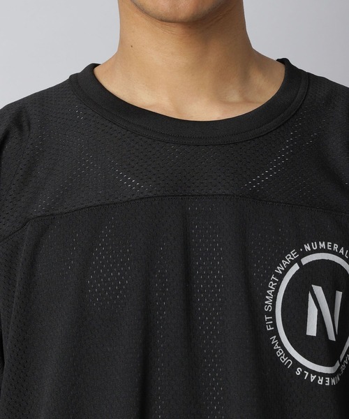 NUMERALS(ヌメラルズ)の「【NUMERALS】メッシュフットボールTシャツ(Tシャツ/カットソー・メンズ・グレー/ブラック/カーキ・MEDIUM/LARGE)」の16枚目の写真