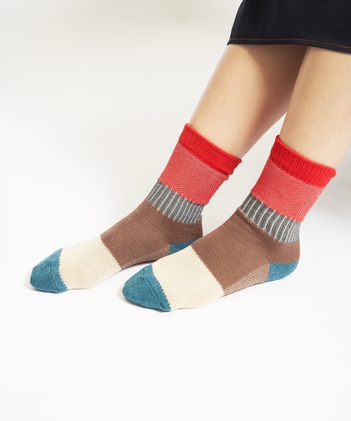 カラーブロックコットンソックス9足セット カラーブロックコットンソックス9足セット カラーブロック