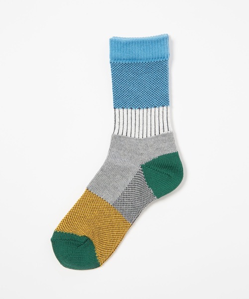 gomme（ゴム）の「カラーブロックソックス（ソックス/靴下・レディース・グレー/ブルー/ブラック/レッド・FREE）」の6枚目の写真