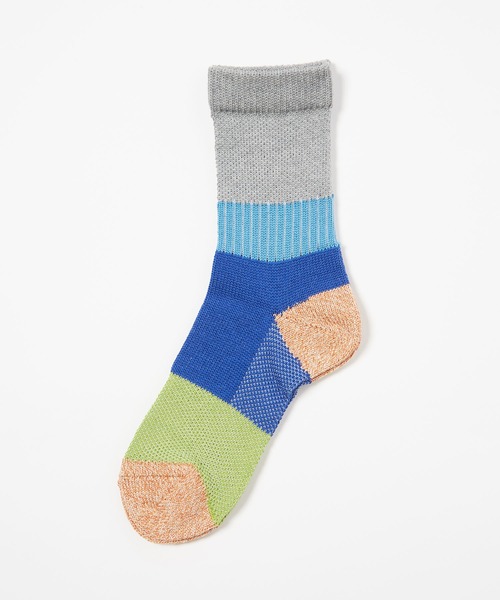 gomme（ゴム）の「カラーブロックソックス（ソックス/靴下・レディース・グレー/ブルー/ブラック/レッド・FREE）」の7枚目の写真