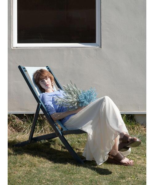Te chichi TERRASSE(テチチテラス)の「シアーテレコレイヤードアンサンブル《2025summer catalog item》(その他トップス・レディース・ブラック/オフホワイト/ブルー・F)」の5枚目の写真