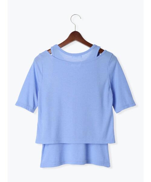 Te chichi TERRASSE(テチチテラス)の「シアーテレコレイヤードアンサンブル《2025summer catalog item》(その他トップス・レディース・ブラック/オフホワイト/ブルー・F)」の11枚目の写真