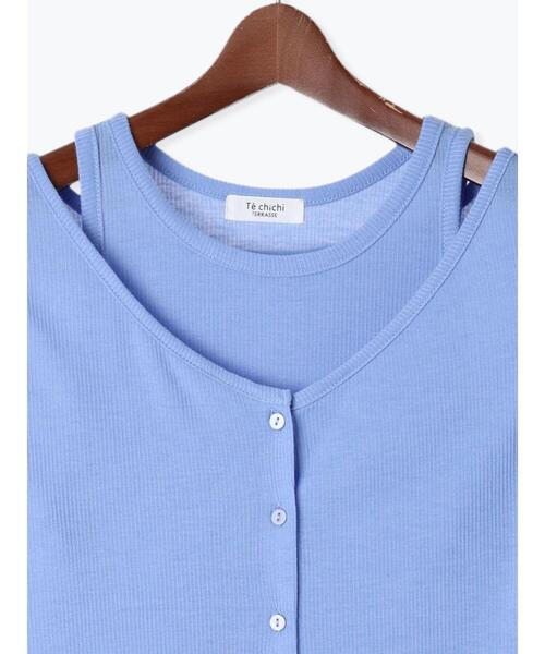 Te chichi TERRASSE(テチチテラス)の「シアーテレコレイヤードアンサンブル《2025summer catalog item》(その他トップス・レディース・ブラック/オフホワイト/ブルー・F)」の12枚目の写真