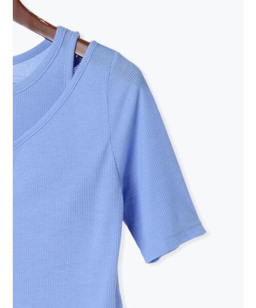 Te chichi TERRASSE(テチチテラス)の「シアーテレコレイヤードアンサンブル《2025summer catalog item》(その他トップス・レディース・ブラック/オフホワイト/ブルー・F)」の13枚目の写真