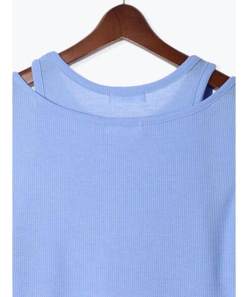 Te chichi TERRASSE(テチチテラス)の「シアーテレコレイヤードアンサンブル《2025summer catalog item》(その他トップス・レディース・ブラック/オフホワイト/ブルー・F)」の15枚目の写真