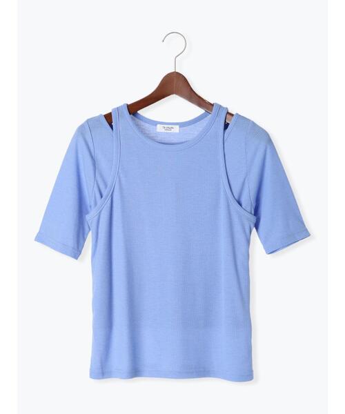 Te chichi TERRASSE(テチチテラス)の「シアーテレコレイヤードアンサンブル《2025summer catalog item》(その他トップス・レディース・ブラック/オフホワイト/ブルー・F)」の17枚目の写真
