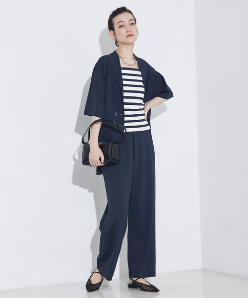 qualite(カリテ)の「【接触冷感】レーヨンストレッチニットパンツ/夏服/サマーニット/カセット服/セットアップ対応(その他パンツ・レディース・ブラウン/チャコールグレー・36/38)」の8枚目の写真