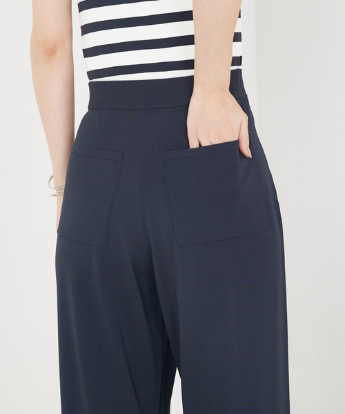 qualite(カリテ)の「【接触冷感】レーヨンストレッチニットパンツ/夏服/サマーニット/カセット服/セットアップ対応(その他パンツ・レディース・ブラウン/チャコールグレー・36/38)」の15枚目の写真