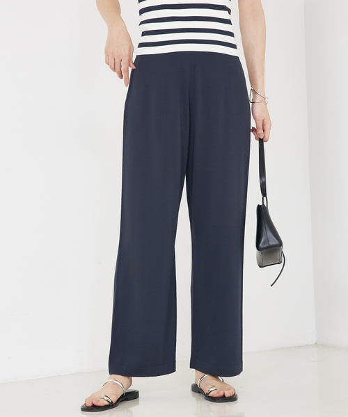 qualite(カリテ)の「【接触冷感】レーヨンストレッチニットパンツ/夏服/サマーニット/カセット服/セットアップ対応(その他パンツ・レディース・ブラウン/チャコールグレー・36/38)」の17枚目の写真