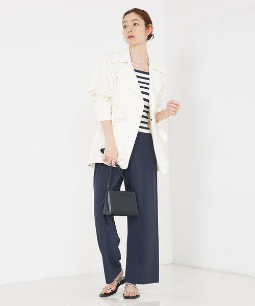 qualite(カリテ)の「【接触冷感】レーヨンストレッチニットパンツ/夏服/サマーニット/カセット服/セットアップ対応(その他パンツ・レディース・ブラウン/チャコールグレー・36/38)」の19枚目の写真