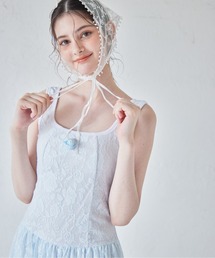 etre loin | Low switching rose lace dress(ワンピース)