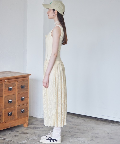 etre loin（エトルワン）の「Low switching rose lace dress（ワンピース・レディース・ブラック/サックスブルー/クリーム・M）」の13枚目の写真