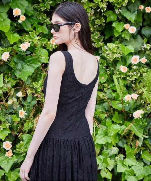 etre loin(エトルワン)の「Low switching rose lace dress(ワンピース・レディース・ブラック/サックスブルー/クリーム・M)」の7枚目の写真