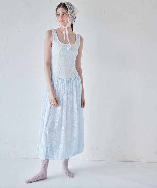 etre loin（エトルワン）の「Low switching rose lace dress（ワンピース・レディース・ブラック/サックスブルー/クリーム・M）」の16枚目の写真