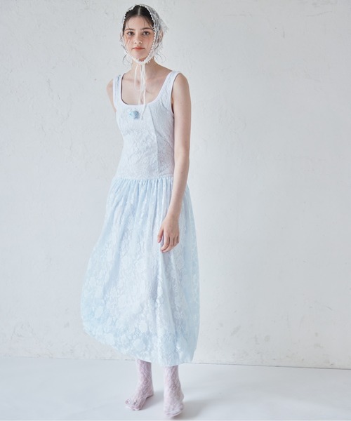 etre loin（エトルワン）の「Low switching rose lace dress（ワンピース・レディース・ブラック/サックスブルー/クリーム・M）」の17枚目の写真