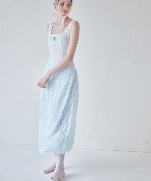 etre loin（エトルワン）の「Low switching rose lace dress（ワンピース・レディース・ブラック/サックスブルー/クリーム・M）」の18枚目の写真