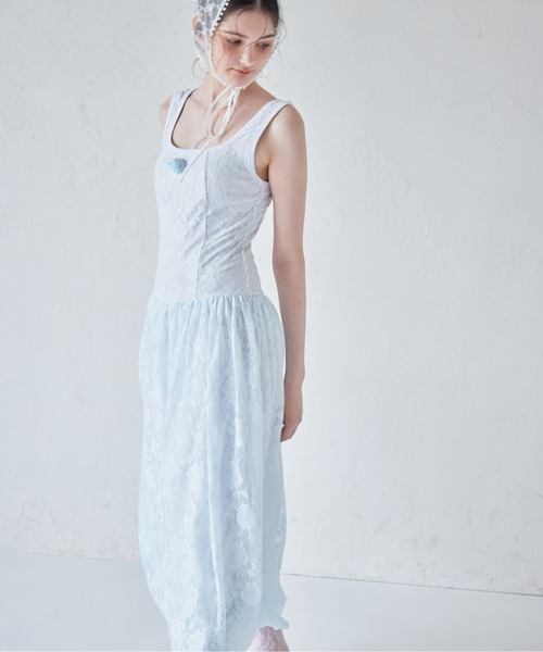 etre loin（エトルワン）の「Low switching rose lace dress（ワンピース・レディース・ブラック/サックスブルー/クリーム・M）」の21枚目の写真