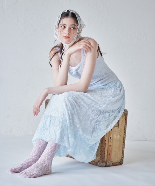 etre loin（エトルワン）の「Low switching rose lace dress（ワンピース・レディース・ブラック/サックスブルー/クリーム・M）」の4枚目の写真